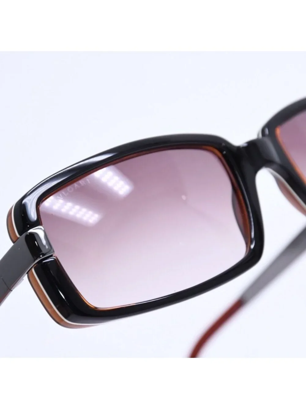 Bvlgari Sunglasses Eyewear Brown Black Silver